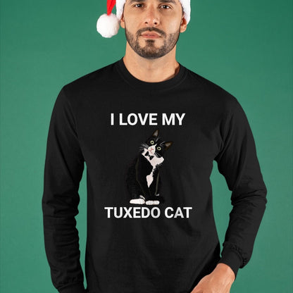 Cat Love Shirt, Funny Cat Lover Gift UnisexT-Shirt/Hoodie/Sweatshirt HLT00 - I Love My Tuxedo Cat, for Tuxedo Cat Lover, Funny Tuxedo Cat T-Shirt