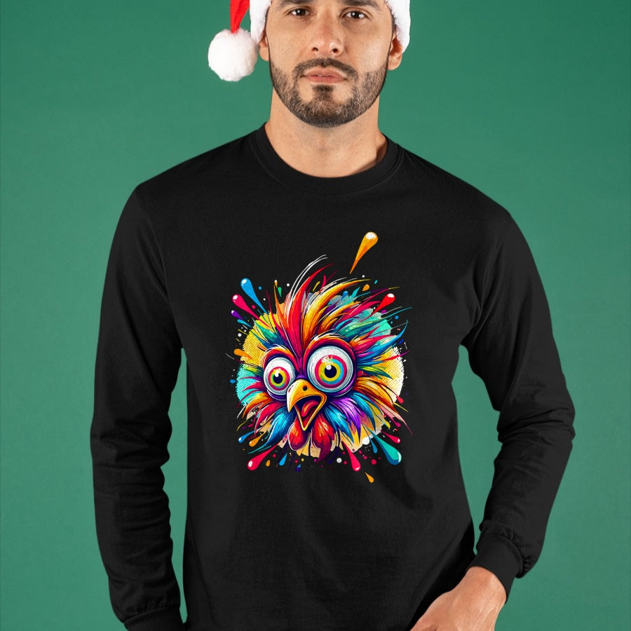 Best Farmer Life Shirt, Funny Farmer UnisexT-Shirt/Hoodie/Sweatshirt HLT00 - Colorful Crazy Chicken Farmer T-Shirt (1)