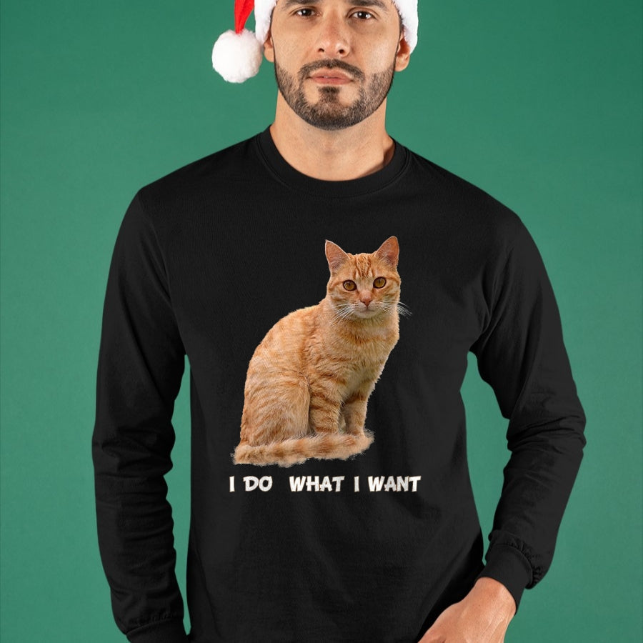 Cat Love Shirt, Funny Cat Lover Gift UnisexT-Shirt/Hoodie/Sweatshirt HLT00 - I Make What I Want Funny Orange Tabby Cat Lovers T-Shirt, Men, Orange, XX-Large