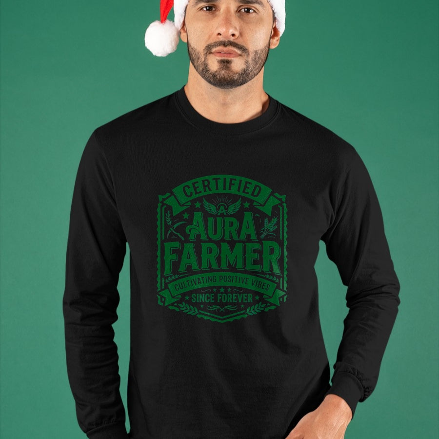 Best Farmer Life Shirt, Funny Farmer UnisexT-Shirt/Hoodie/Sweatshirt HLT00 - Certified Aura Farmer Positive Vibes Funny T-Shirt
