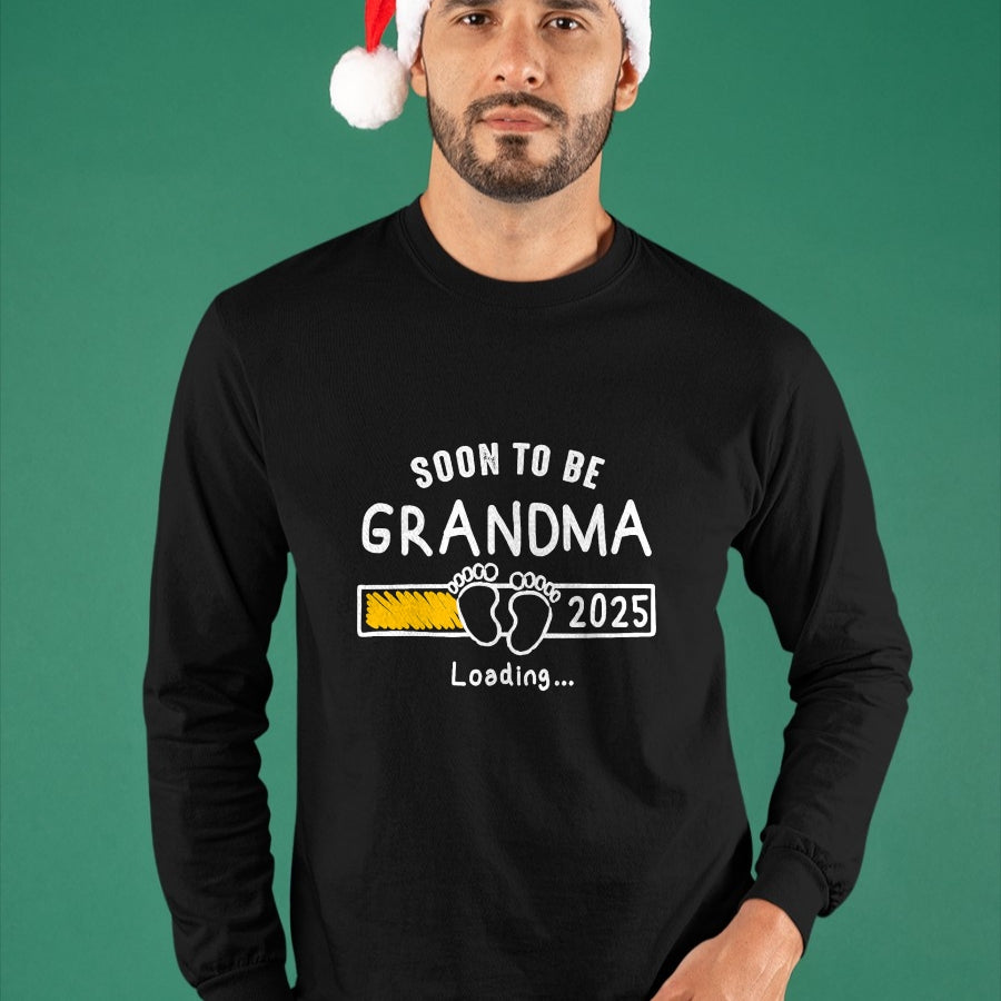 Best Grandpa Shirt, Proud Grandpa Unisex T-Shirt/Hoodie/Sweatshirt HLT00 - Soon to be Grandma 2025 Loading Promoted to Grandma 2025 T-Shirt