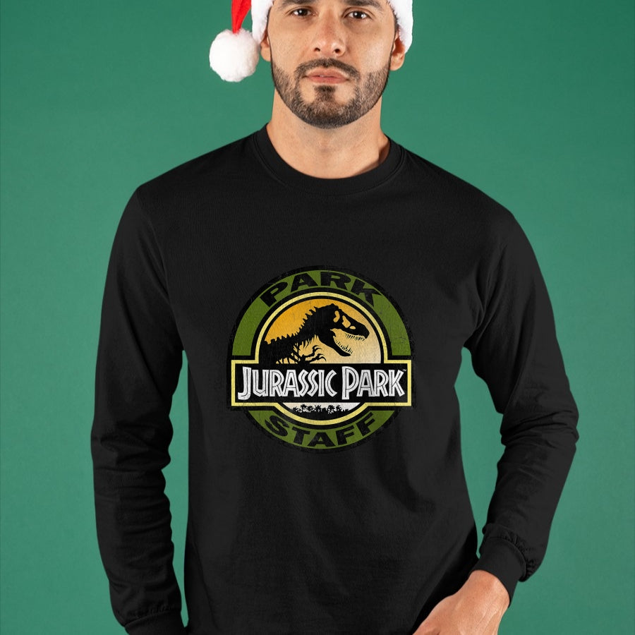 Best Dinosaur Lover Shirt, Funny Dinosaur UnisexT-Shirt/Hoodie/Sweatshirt HLT00 - Jurassic Park Staff Retro Distressed Logo Graphic T-Shirt T-Shirt