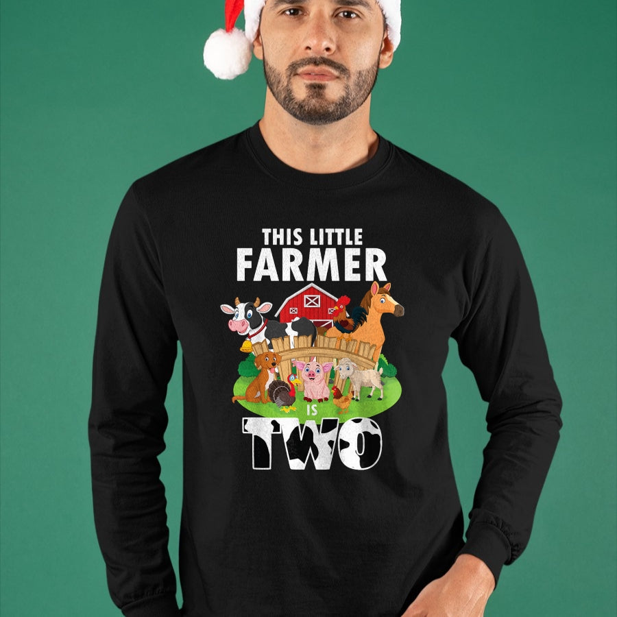 Best Farmer Life Shirt, Funny Farmer UnisexT-Shirt/Hoodie/Sweatshirt HLT00 - Kids 2 Years Old Boy Farmer 2nd Birthday Farm Animals Kids T-Shirt