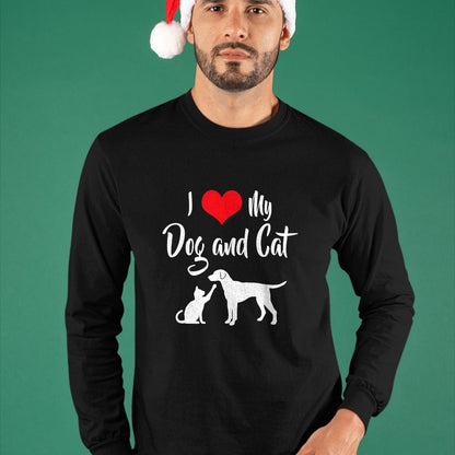 Cat Love Shirt, Funny Cat Lover Gift UnisexT-Shirt/Hoodie/Sweatshirt HLT00 - I Love My Dog And Cat T-Shirt (1)