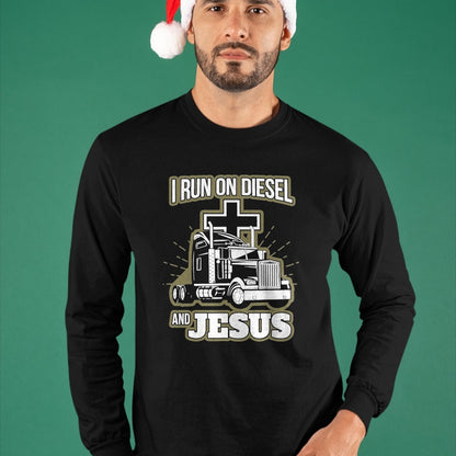 Best Truck Driver Life Shirt, Funny Trucker UnisexT-Shirt/Hoodie/Sweatshirt HLT00 - Jesus Truck Driver Christian Trucker T-Shirt, Men, Black, 3X-Large