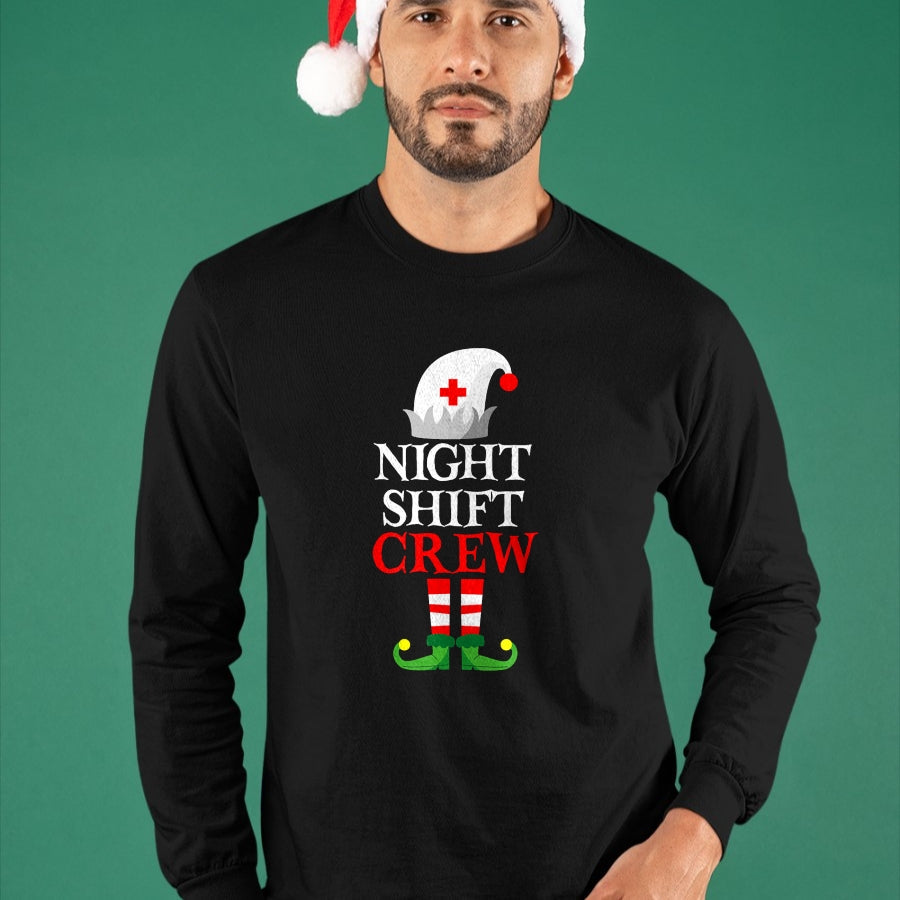 Funny Nurse Shirt, Nurse Unisex T-Shirt/Hoodie/Sweatshirt HLT00 - Elf Nursing Shirt Women, Christmas Nurse Night Shift Crew T-Shirt