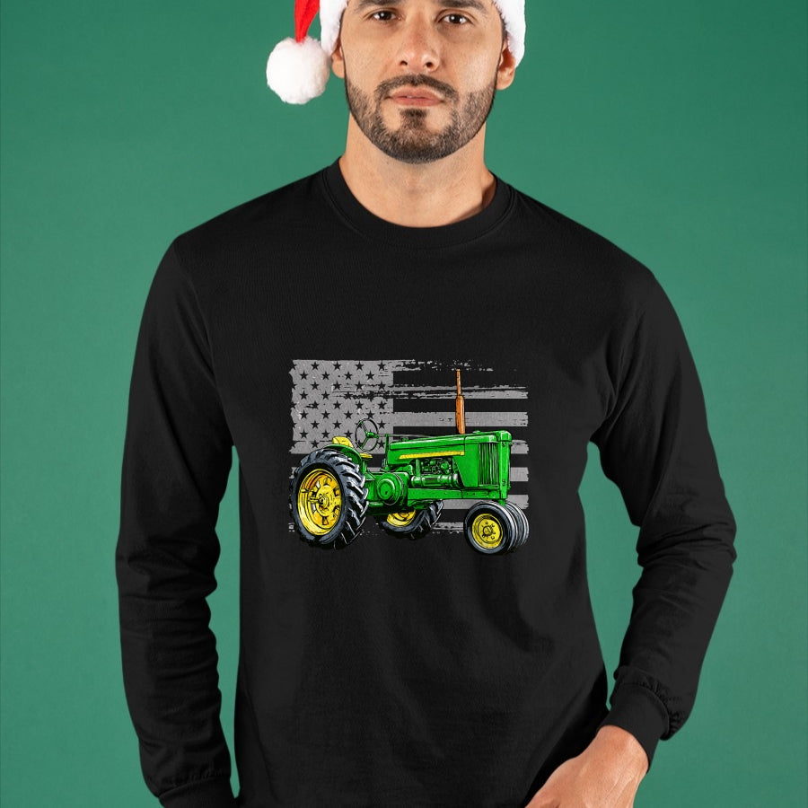 Best Farmer Life Shirt, Funny Farmer UnisexT-Shirt/Hoodie/Sweatshirt HLT00 - Patriotic Farm Tractor America US Flag American Farmer T-Shirt
