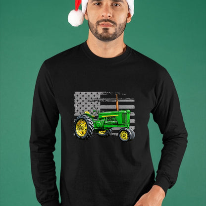 Best Farmer Life Shirt, Funny Farmer UnisexT-Shirt/Hoodie/Sweatshirt HLT00 - Patriotic Farm Tractor America US Flag American Farmer T-Shirt