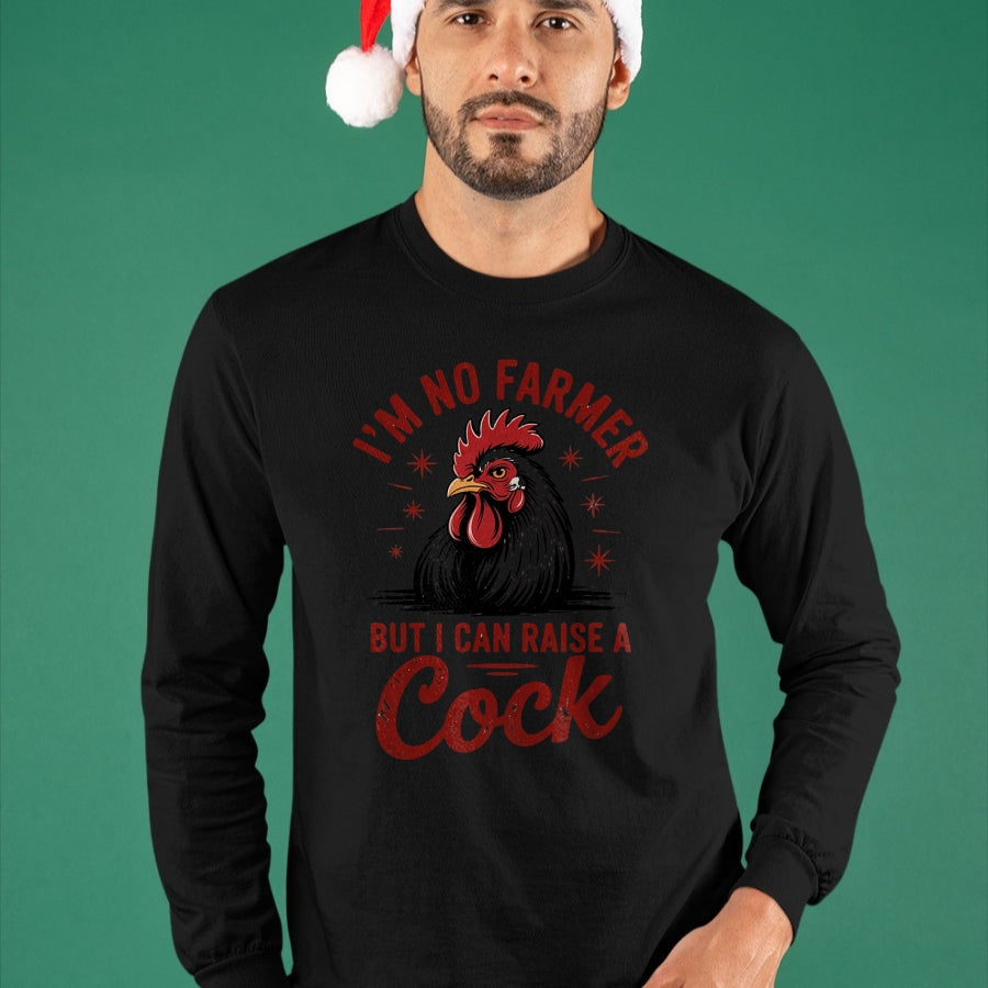 Best Farmer Life Shirt, Funny Farmer UnisexT-Shirt/Hoodie/Sweatshirt HLT00 - Funny I'm no Farmer but i can Raise a Cock, Farm Animal tee T-Shirt