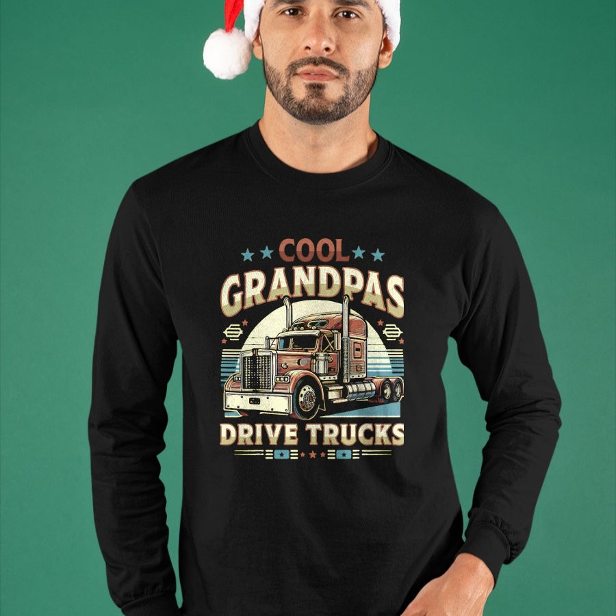 Best Truck Driver Life Shirt, Funny Trucker UnisexT-Shirt/Hoodie/Sweatshirt HLT00 - Cool Grandpas Drive Trucks Trucker Truck Driver Outfit T-Shirt, Men, Black, 3X-Large