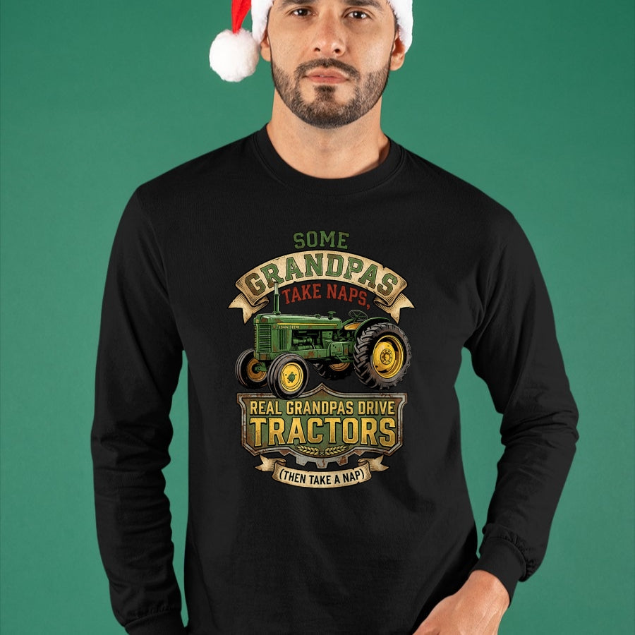 Best Farmer Life Shirt, Funny Farmer UnisexT-Shirt/Hoodie/Sweatshirt HLT00 - Farmer Some Grandpas Take Naps Cool Grandpas Drive Tractor T-Shirt (2)