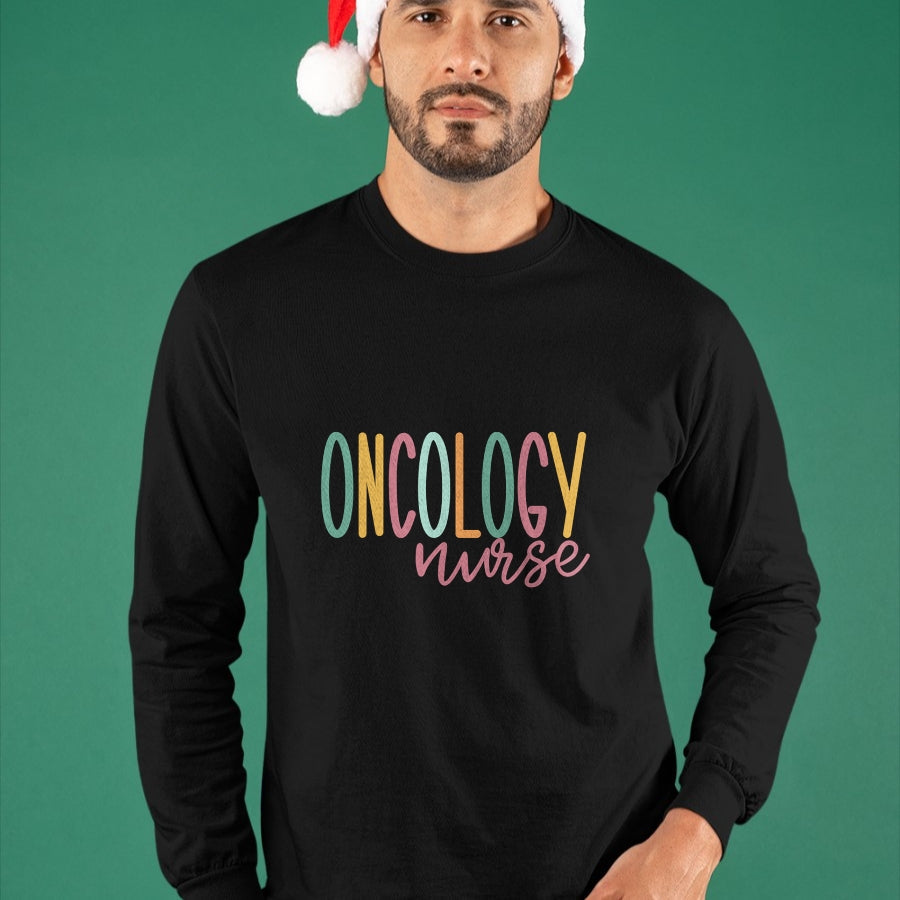 Funny Nurse Shirt, Nurse Unisex T-Shirt/Hoodie/Sweatshirt HLT00 - Cute Oncology Nurse Long Sleeve T-Shirt