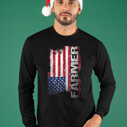 Best Farmer Life Shirt, Funny Farmer UnisexT-Shirt/Hoodie/Sweatshirt HLT00 - USA Flag Farmer T-Shirt, American Farmers Tee T-Shirt