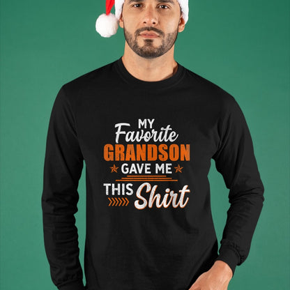 Best Grandpa Shirt, Proud Grandpa Unisex T-Shirt/Hoodie/Sweatshirt HLT00 - My Favorite Grandson Gave Me This Shirt Funny Grandpa T-Shirt