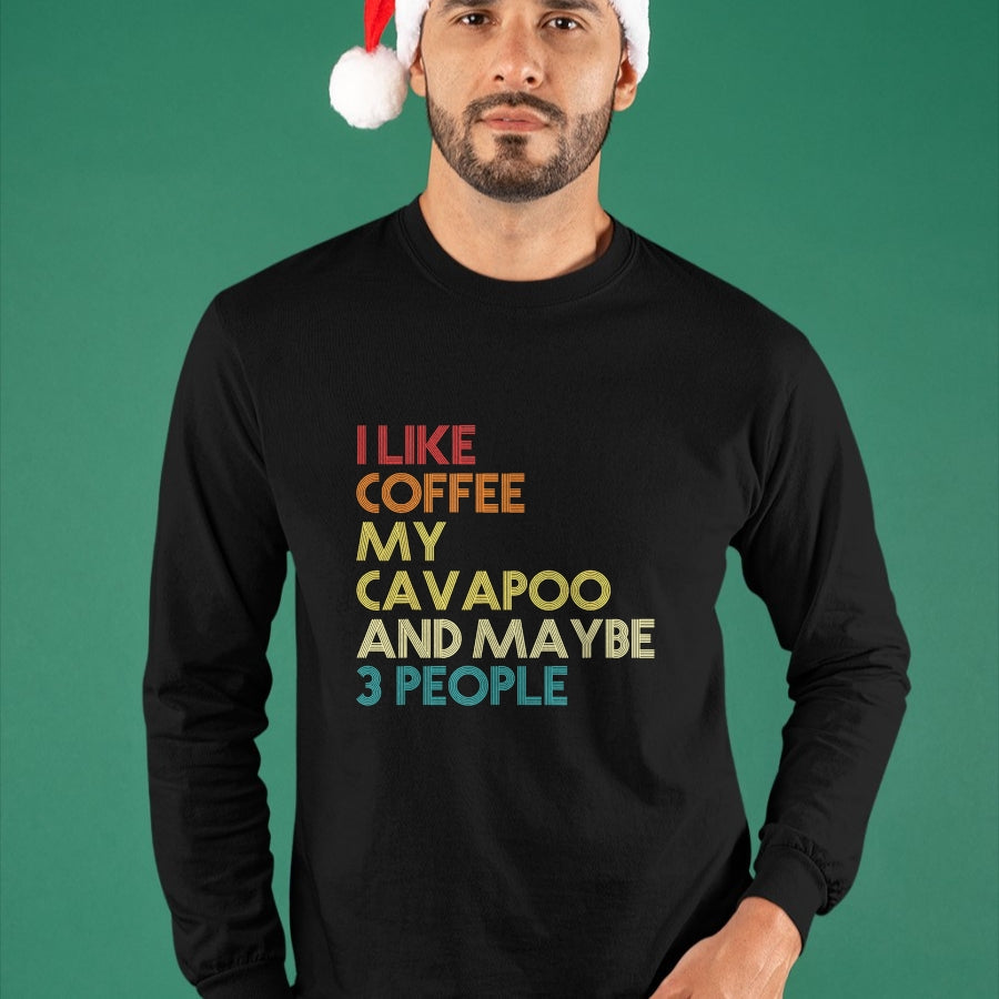 Dog Love Shirt, Dog Lover Gift T-Shirt/Hoodie/Sweatshirt HLT00 - Cavapoo Dog Owner Coffee Lovers Funny Quote Vintage Retro T-Shirt
