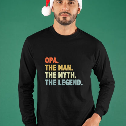Best Grandpa Shirt, Proud Grandpa Unisex T-Shirt/Hoodie/Sweatshirt HLT00 - Opa The Man Myth Legend Father’s day gift for Grandpa G-Dad T-Shirt