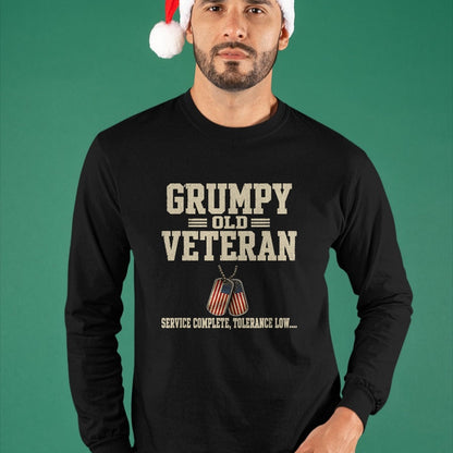 Proud Veteran Shirt, Funny Veteran UnisexT-Shirt/Hoodie/Sweatshirt HLT00 - Funny Grumpy Old Veteran for Military Vets Service Complete T-Shirt