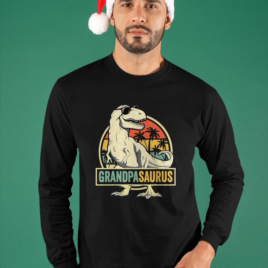 Best Dinosaur Lover Shirt, Funny Dinosaur UnisexT-Shirt/Hoodie/Sweatshirt HLT00 - Grandpasaurus T Rex Dinosaur Grandpa Saurus Family Matching T-Shirt
