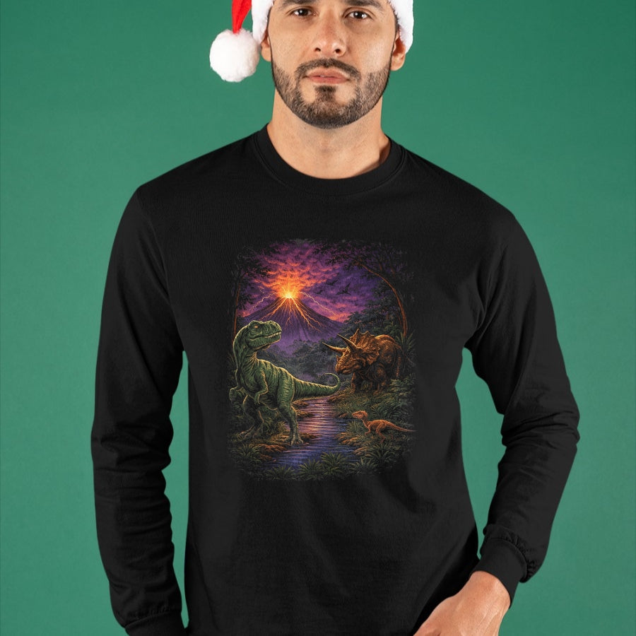 Best Dinosaur Lover Shirt, Funny Dinosaur UnisexT-Shirt/Hoodie/Sweatshirt HLT00 - Vintage Jurassic Dinosaur 90s T Rex and Triceratops Graphic T-Shirt