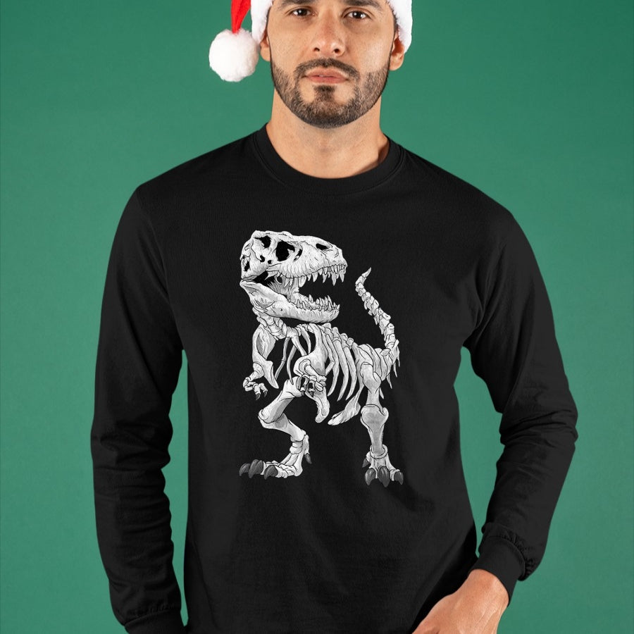 Best Dinosaur Lover Shirt, Funny Dinosaur UnisexT-Shirt/Hoodie/Sweatshirt HLT00 - T-Rex Skeleton Dino Bones Paleontologist Fossil Dinosaur T-Shirt, Men, Black, 3X-Large