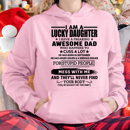 September - I'm Lucky Daughter - Gift for Daughter from Dad - HLT09 (SKU-T1406DD-09)