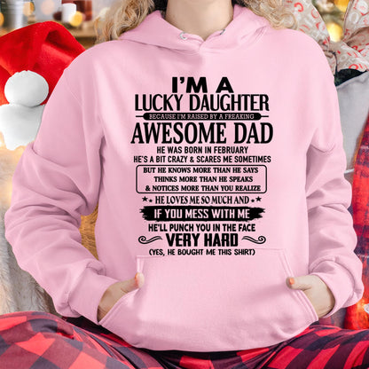 February - I'm Lucky Daughter - Gift for Daughter from Dad - HLT02 (SKU-TLUCKYDD-02)