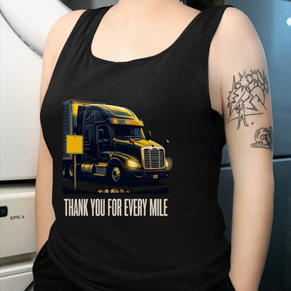 Best Truck Driver Life Shirt, Funny Trucker UnisexT-Shirt/Hoodie/Sweatshirt HLT00 - Thank You For Every Mile Truck Driver Appreciation Week Gift T-Shirt, Men, Pink, XX-Large