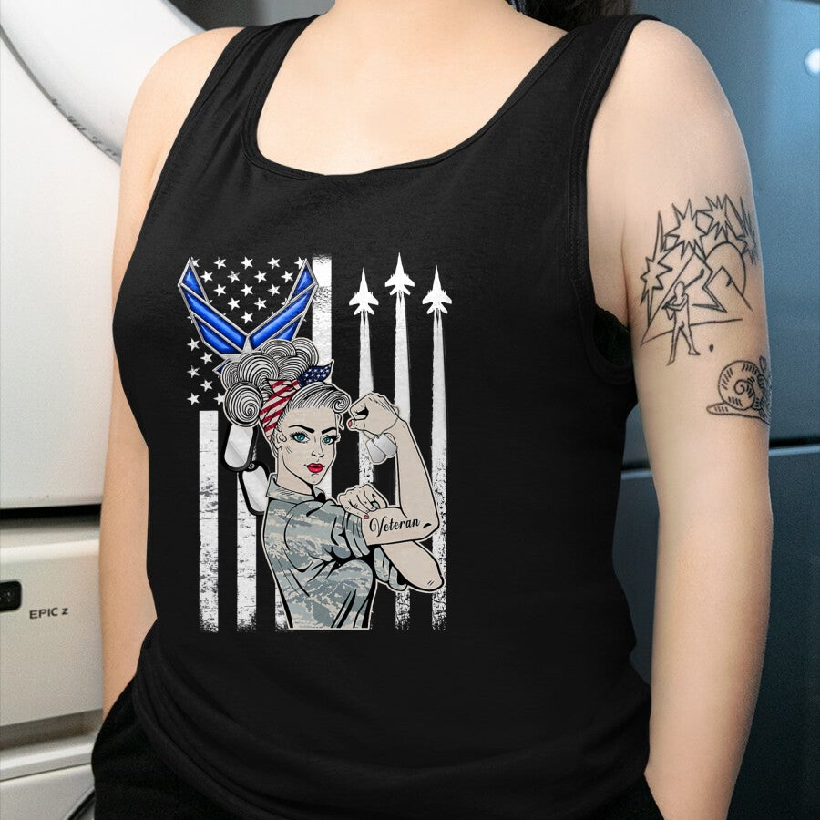 Proud Veteran Shirt, Funny Veteran UnisexT-Shirt/Hoodie/Sweatshirt HLT00 - USAF Air Force Women Proud Shirt, Air Force Veteran Gift T-Shirt