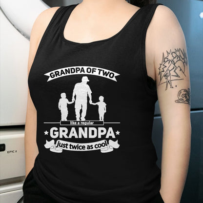 Best Grandpa Shirt, Proud Grandpa Unisex T-Shirt/Hoodie/Sweatshirt HLT00 - Grandpa of two Grandsons Grandpa Squared Grandpa of 2 Boys T-Shirt