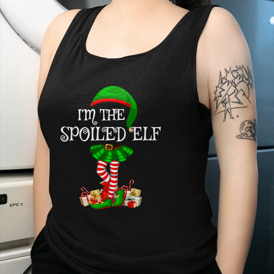 Best Wife Shirt, Wife and Husband Unisex T-Shirt/Hoodie/Sweatshirt HLT00 - Matching Family Group I'm The Spoiled Elf Christmas T-Shirt