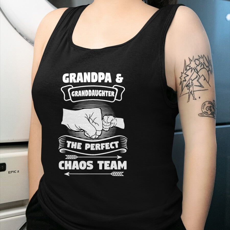 Best Grandpa Shirt, Proud Grandpa Unisex T-Shirt/Hoodie/Sweatshirt HLT00 - Grandpa Granddaughter A Perfect Chaos Team Gift T-Shirt