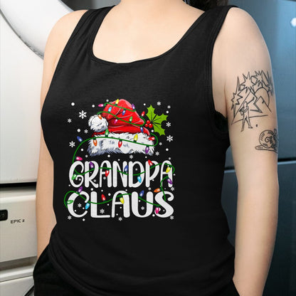 Best Grandpa Shirt, Proud Grandpa Unisex T-Shirt/Hoodie/Sweatshirt HLT00 - Grandpa Claus Shirt Christmas Lights Pajama Family Matching T-Shirt