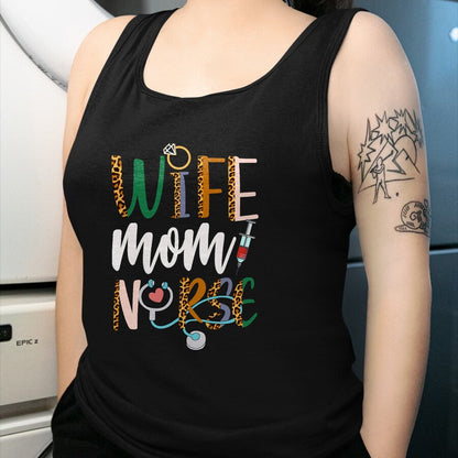 Funny Nurse Shirt, Nurse Unisex T-Shirt/Hoodie/Sweatshirt HLT00 - Wife Mom Nurse Womens RN LPN Mothers Day For Nurses T-Shirt