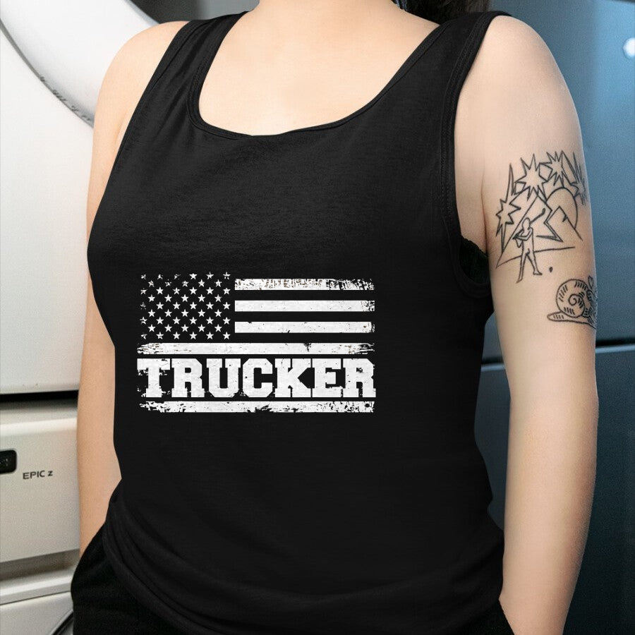 Best Truck Driver Life Shirt, Funny Trucker UnisexT-Shirt/Hoodie/Sweatshirt HLT00 - Truck Driver Trucker Us American Flag Patriotic T-Shirt