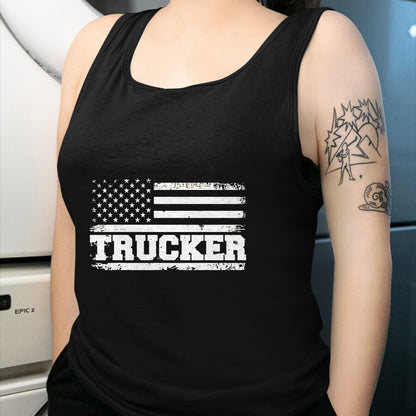 Best Truck Driver Life Shirt, Funny Trucker UnisexT-Shirt/Hoodie/Sweatshirt HLT00 - Truck Driver Trucker Us American Flag Patriotic T-Shirt