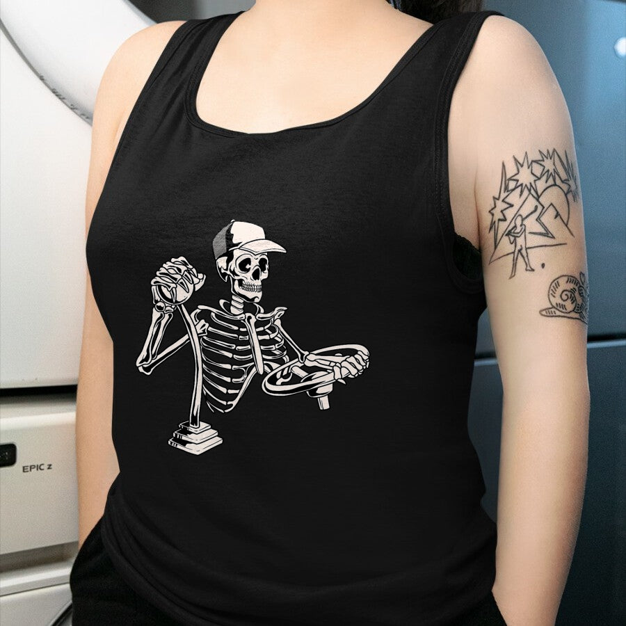 Best Truck Driver Life Shirt, Funny Trucker UnisexT-Shirt/Hoodie/Sweatshirt HLT00 - Skeleton Truck Driver - Funny Big Trucking Trucker T-Shirt