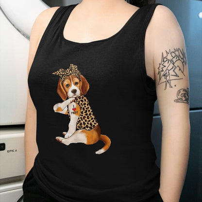 Dog Love Shirt, Dog Lover Gift T-Shirt/Hoodie/Sweatshirt HLT00 - Beagle Dog Lover Tee I Love Mom Tattoo Leopard Mothers Day T-Shirt