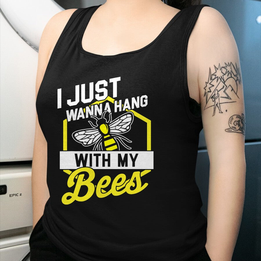 Best Farmer Life Shirt, Funny Farmer UnisexT-Shirt/Hoodie/Sweatshirt HLT00 - Hang with My Bees - Beekeeper & Beekeeping Gift T-Shirt T-Shirt