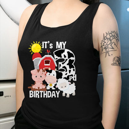 Best Farmer Life Shirt, Funny Farmer UnisexT-Shirt/Hoodie/Sweatshirt HLT00 - Farm Animals 3 Year Old It's My 3rd Birthday Party T-Shirt T-Shirt