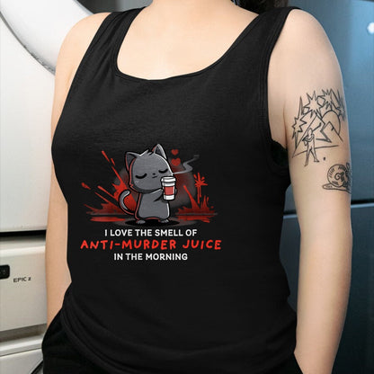 Cat Love Shirt, Funny Cat Lover Gift UnisexT-Shirt/Hoodie/Sweatshirt HLT00 - Womens Cat Drink Coffee I Love The Smell Of Anti Murder Juice V-Neck T-Shirt