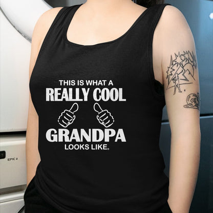 Best Grandpa Shirt, Proud Grandpa Unisex T-Shirt/Hoodie/Sweatshirt HLT00 - This Is What A Really Cool Grandpa Looks Like Funny T-Shirt T-Shirt (1)
