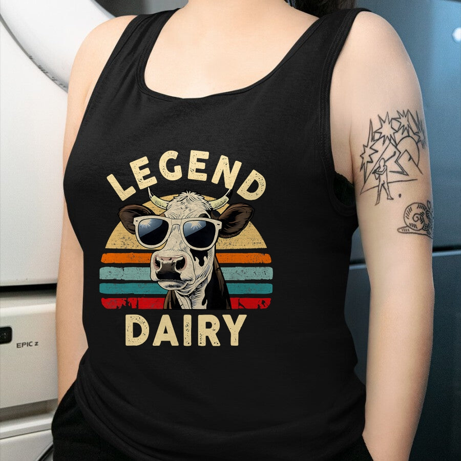 Best Farmer Life Shirt, Funny Farmer UnisexT-Shirt/Hoodie/Sweatshirt HLT00 - Legend Dairy Funny Farmer Cow Farmer Pun Graphic Cow Vintage T-Shirt