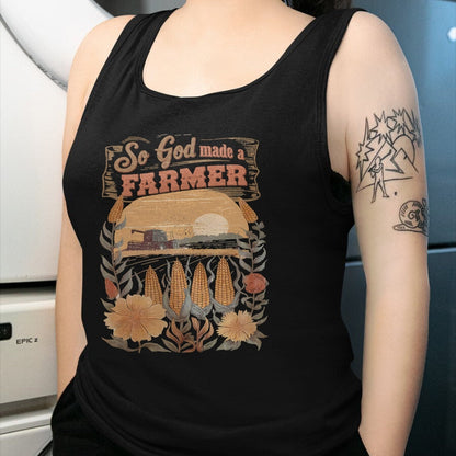 Best Farmer Life Shirt, Funny Farmer UnisexT-Shirt/Hoodie/Sweatshirt HLT00 - So God Made a Farmer Boho Flower Christian Aesthetic Summer T-Shirt