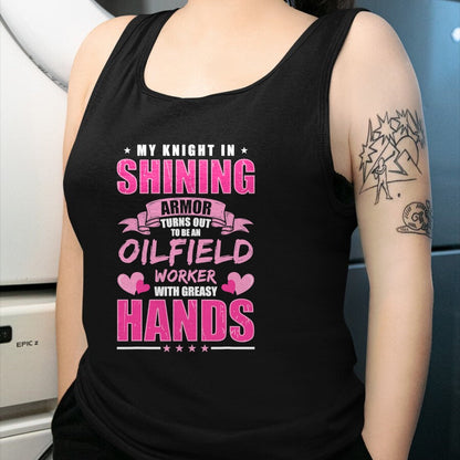 Best Wife Shirt, Wife and Husband Unisex T-Shirt/Hoodie/Sweatshirt HLT00 - Oilfeild Oilfield Girlfriend Spoiled Oilfield Wife T-Shirt