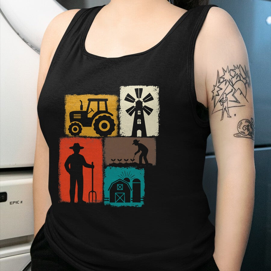 Best Farmer Life Shirt, Funny Farmer UnisexT-Shirt/Hoodie/Sweatshirt HLT00 - Farmer Vintage Collage Farming Men Rancher Cowboy Farm Owner T-Shirt