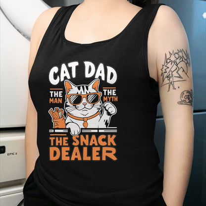 Cat Love Shirt, Funny Cat Lover Gift UnisexT-Shirt/Hoodie/Sweatshirt HLT00 - Cat Dad The Man The Myth The Snack Dealer T-Shirt