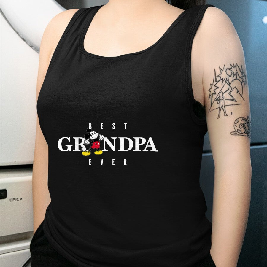 Best Grandpa Shirt, Proud Grandpa Unisex T-Shirt/Hoodie/Sweatshirt HLT00 - Disney Mickey Mouse Thumbs Up Best Grandpa Ever Father’s Day T-Shirt