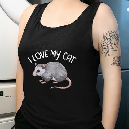Cat Love Shirt, Funny Cat Lover Gift UnisexT-Shirt/Hoodie/Sweatshirt HLT00 - I Love My Cat Opossum T-Shirt, Men, Purple Heather, X-Large