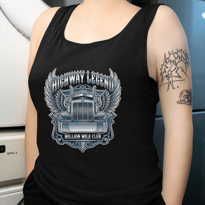 Best Truck Driver Life Shirt, Funny Trucker UnisexT-Shirt/Hoodie/Sweatshirt HLT00 - Million Mile Club Highway Legend Semi Truck Driver Trucker T-Shirt