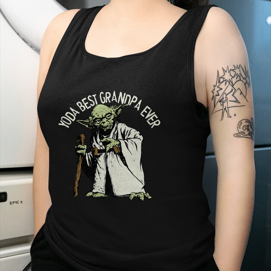 Best Grandpa Shirt, Proud Grandpa Unisex T-Shirt/Hoodie/Sweatshirt HLT00 - Star Wars Yoda Best Grandpa Ever Portrait Disney+ T-Shirt